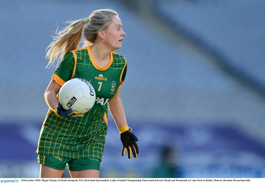 Pic 3: 20 December 2020; Megan Thynne of Meath during the TG4 All-Ireland Intermediate Ladies Football Championship Final match between Meath and Westmeath at Croke Park in Dublin. Photo by Brendan Moran/Sportsfile