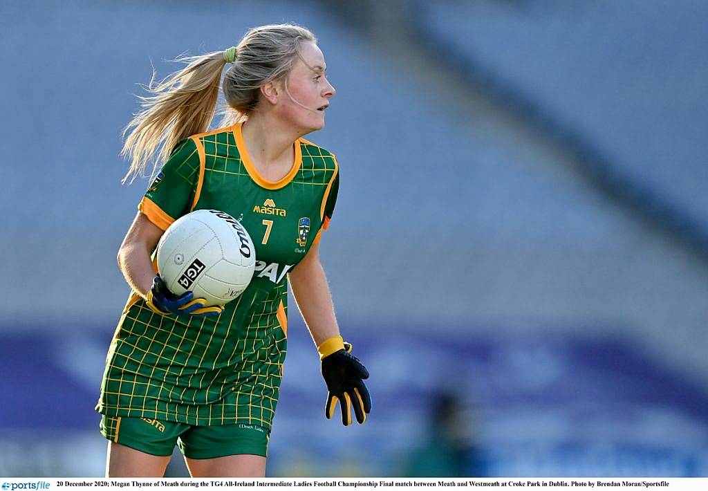 Pic 3: 20 December 2020; Megan Thynne of Meath during the TG4 All-Ireland Intermediate Ladies Football Championship Final match between Meath and Westmeath at Croke Park in Dublin. Photo by Brendan Moran/Sportsfile