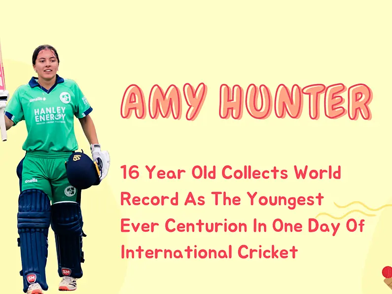 Irish Star and Birthday Girl Amy Hunter Claims The World Record As The Youngest Ever Centurion In One Day Of International Cricket