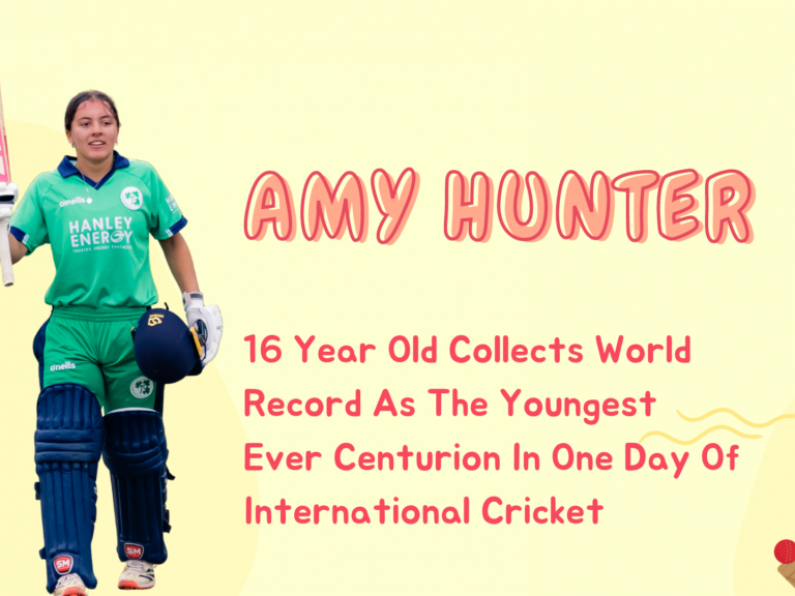 Irish Star and Birthday Girl Amy Hunter Claims The World Record As The Youngest Ever Centurion In One Day Of International Cricket
