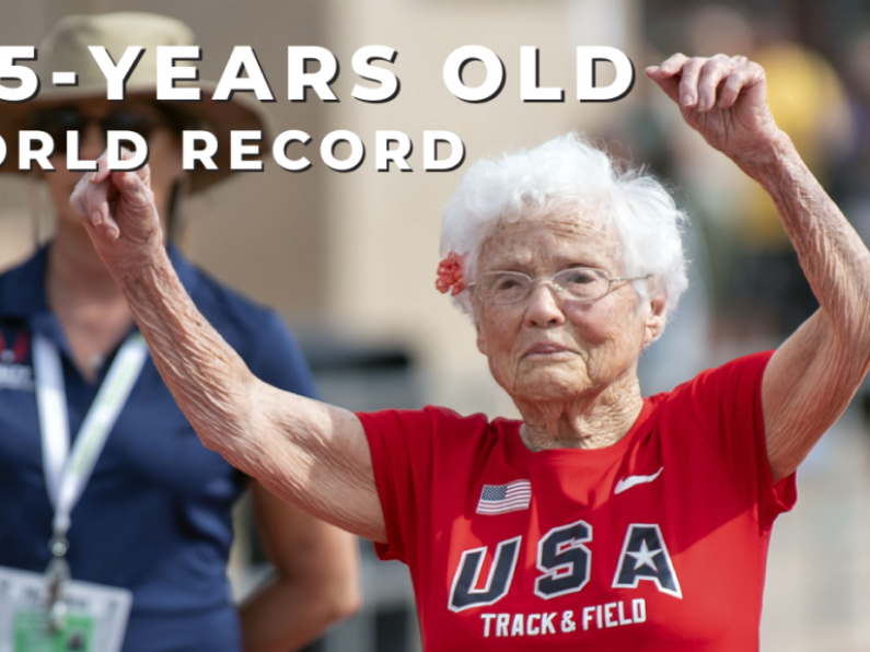 105-Year Old Julia Hawkins Sets World Record!