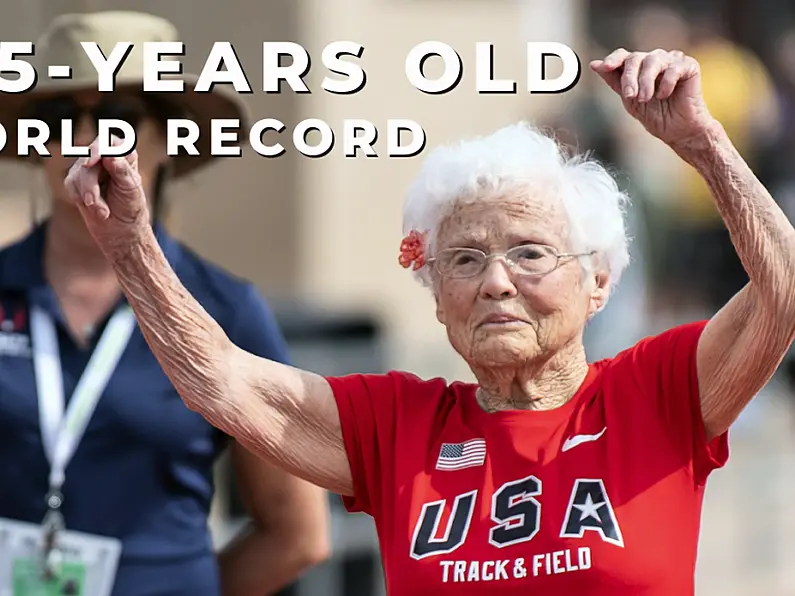 105-Year Old Julia Hawkins Sets World Record!