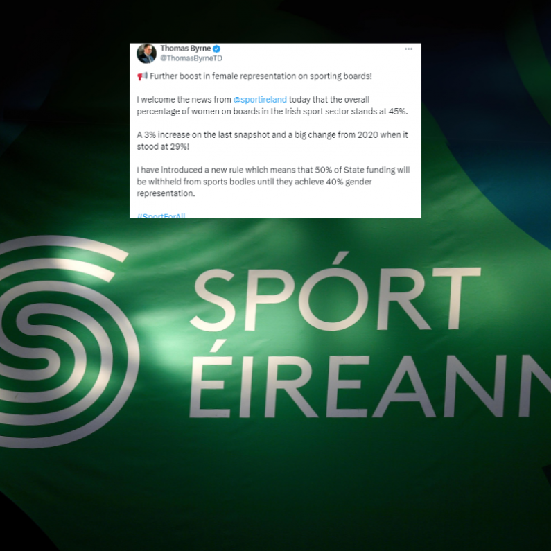 Sport Ireland welcome news that the overall percentage of women on boards in the sport sector in Ireland now stands at 45%