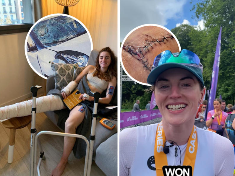Retired Cyclist Imogen Cotter attempts first triathlon and wins, just 2 years on from life threatening crash