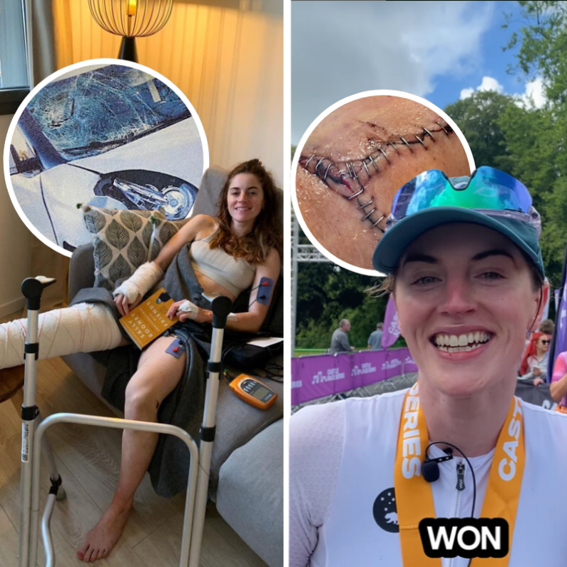 Retired Cyclist Imogen Cotter attempts first triathlon and wins, just 2 years on from life threatening crash