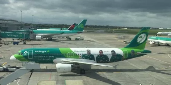 Aer Lingus Unveils Rugby Painted Plane