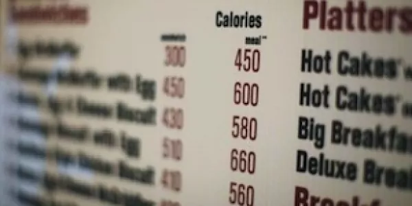 Calorie Information Moves Closer Despite Opposition