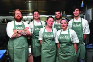 July 8th, At the Aniar Restaurant 'Summer Lunch for Hospitality 'which was hosted by JP McMahon, pictured with the Aniar Kitchen Staff. Photo: Boyd Challenger