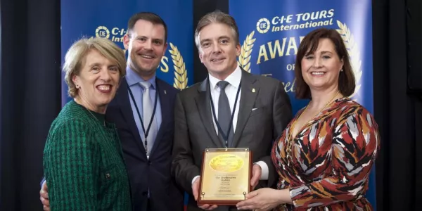 The Shelbourne Hotel Wins Best 5 Star Hotel At The CIE Tours International Annual Awards of Excellence