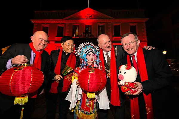 Dublin Buildings Light Up Red To Celebrate Chinese New Year