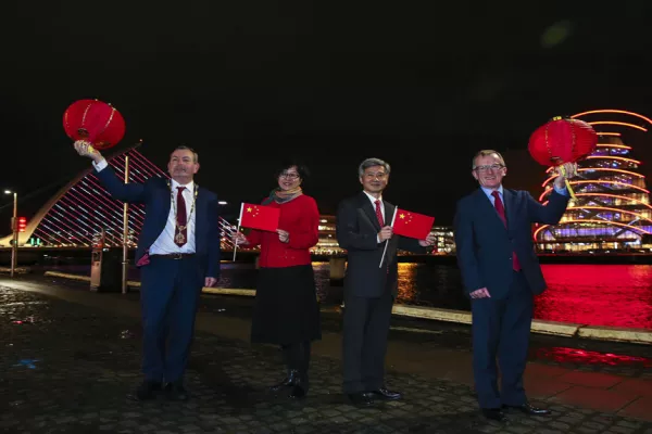 Dublin Buildings Light Up In Red To Celebrate Chinese New Year
