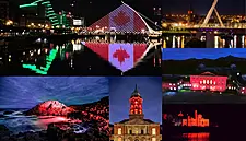 Some Of Island Of Ireland's Most Popular Visitor Attractions Lit Up In Red For Canada Day