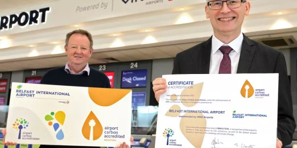 Belfast International Airport Obtains International Airport Carbon Accreditation Level 2