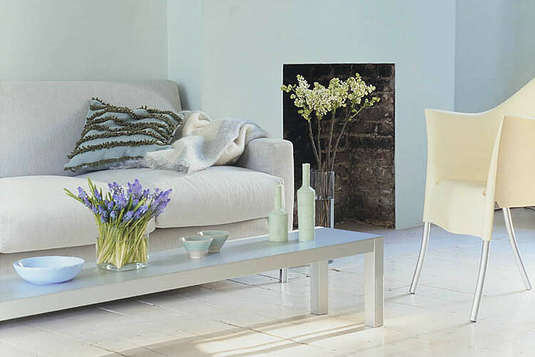 Get the look: a fresh, cool, contemporary interior using blue and white