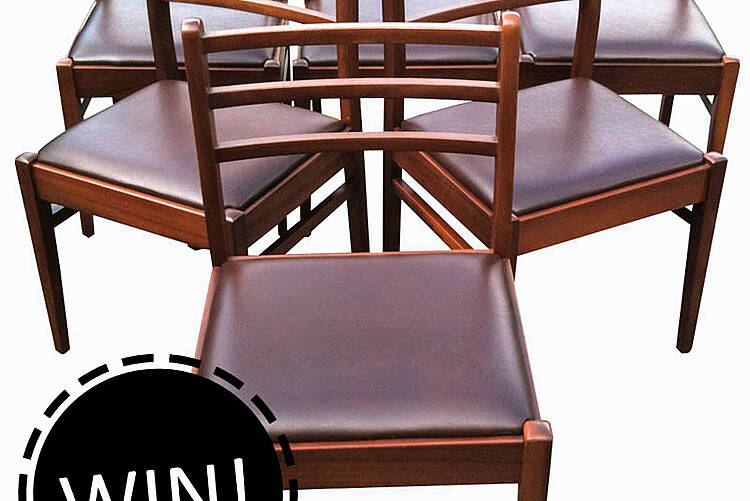 WIN! A set of 6 1960s G-Plan dining chairs worth over €300!