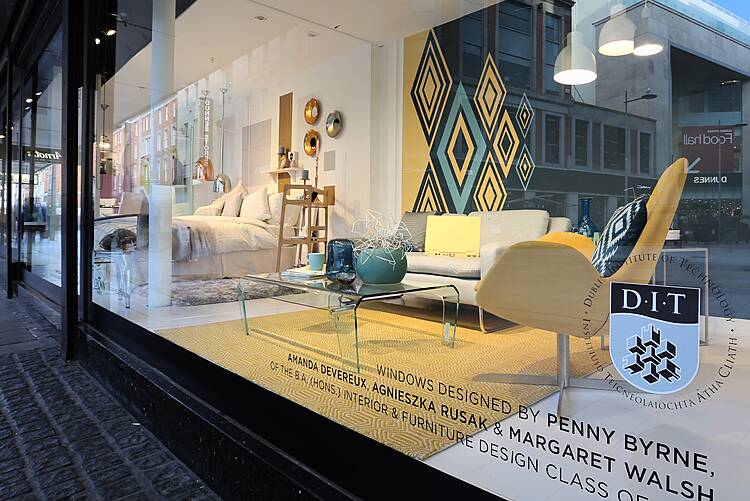 Interior Design in Arnotts’ Windows with Crown Paints