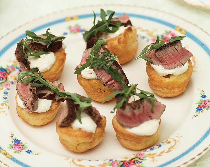A Seasonal Soirée: mini spiced beef and Yorkshire puddings