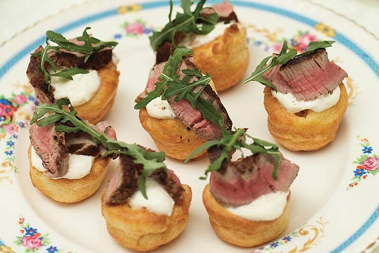 A Seasonal Soirée: mini spiced beef and Yorkshire puddings