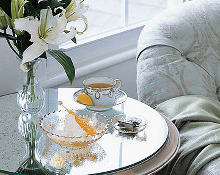 How to make a mirror topped table