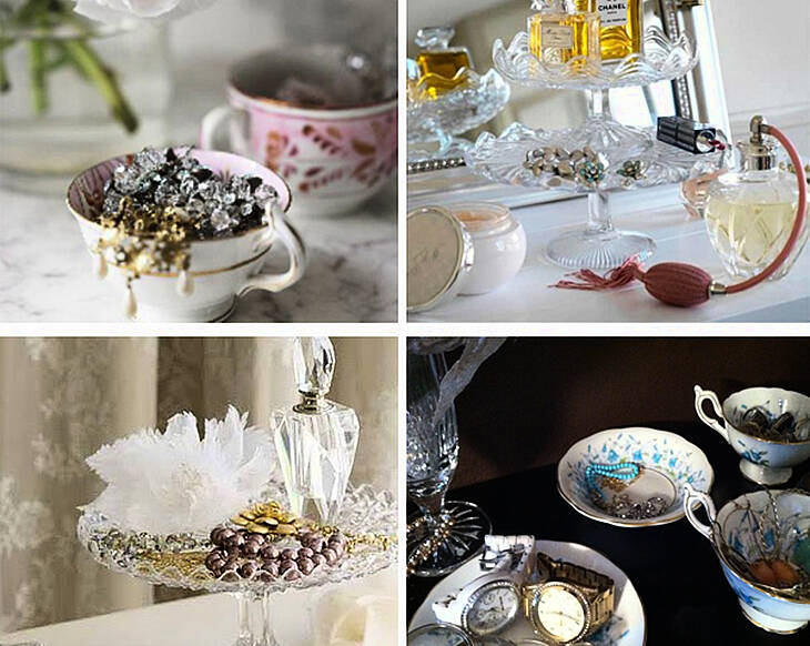 Vintage jewellery displays