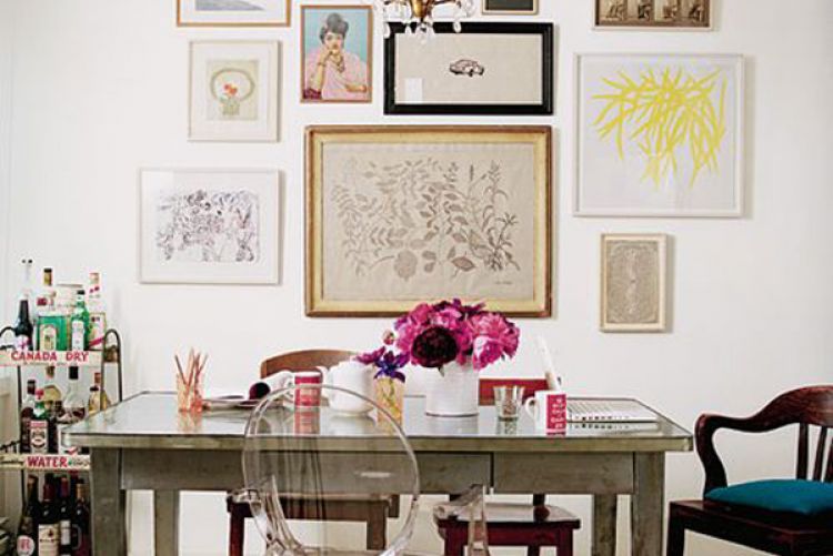Create an eclectic gallery wall