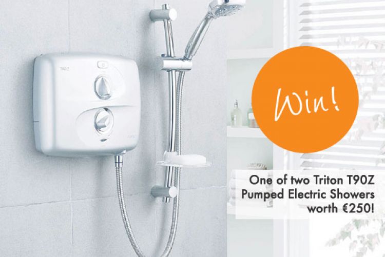 Win! One of two Triton T90Z Pumped Electric Showers worth €250!