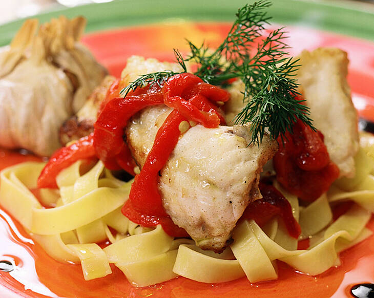 Recipe: Monkfish and Roast Red Pepper Oil