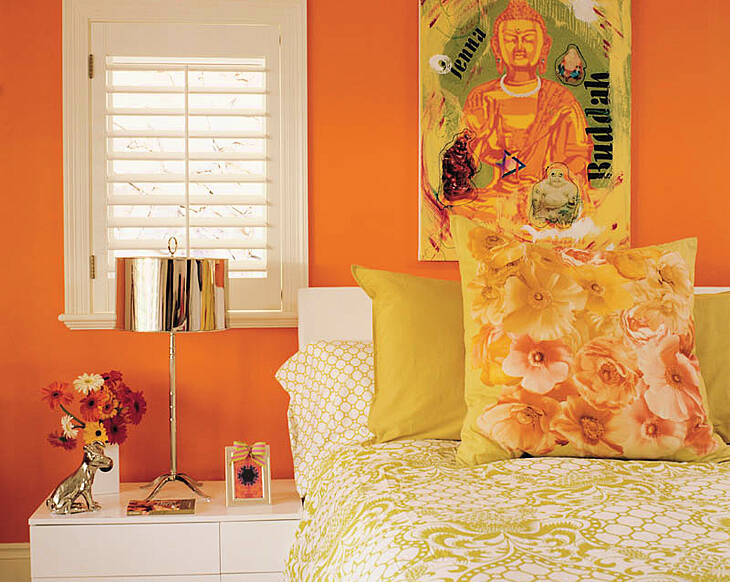 Happy Home: We've got an orange crush + paint colour tips