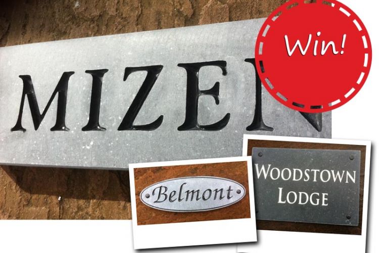 Win a nameplate or house name worth €100 from Stonehouse Nameplates