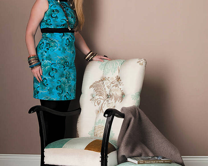 How to: upcycle a chair using plain and patterned designer silks and velvet
