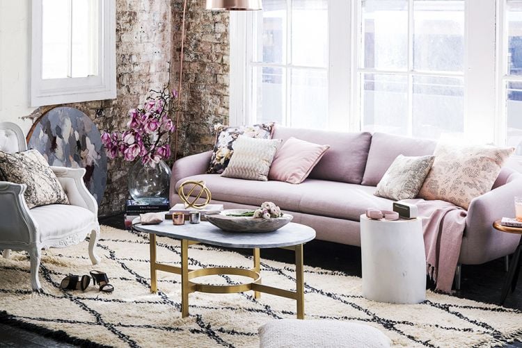 GET THE LOOK: THE PINK, METALLIC AND MARBLE LOUNGING LOOK