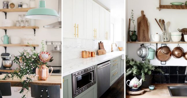 Mint and Copper Kitchen Inspiration