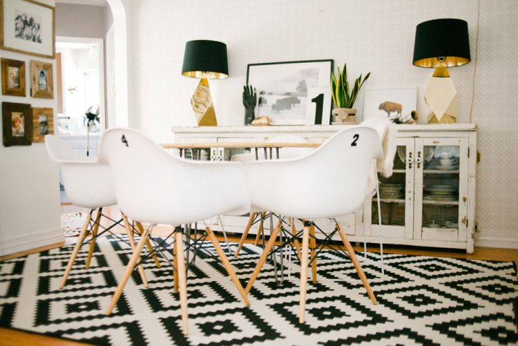 GET THE LOOK: Monochrome interiors with pops of metallic
