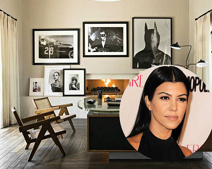 Look inside Kourtney Kardashian's art-filled, modern home office