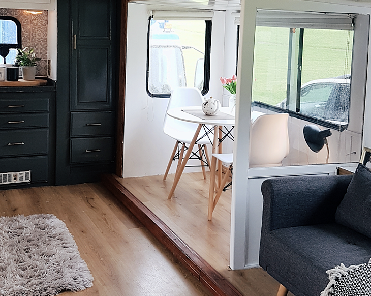 Budget breakdown: Seana's impressive and stylish €550 caravan revamp