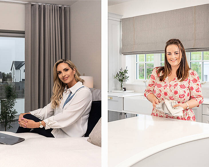 Two beautiful window dressings, one stylish fabric from Material World