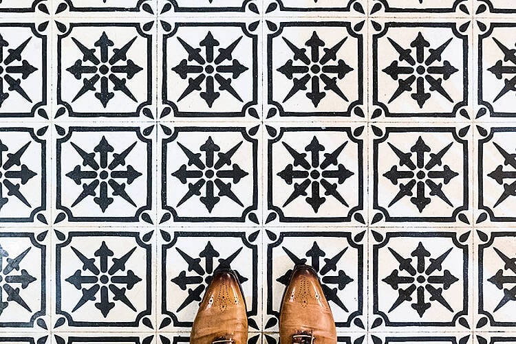 Photographer captures the tiled flooring of Barcelona