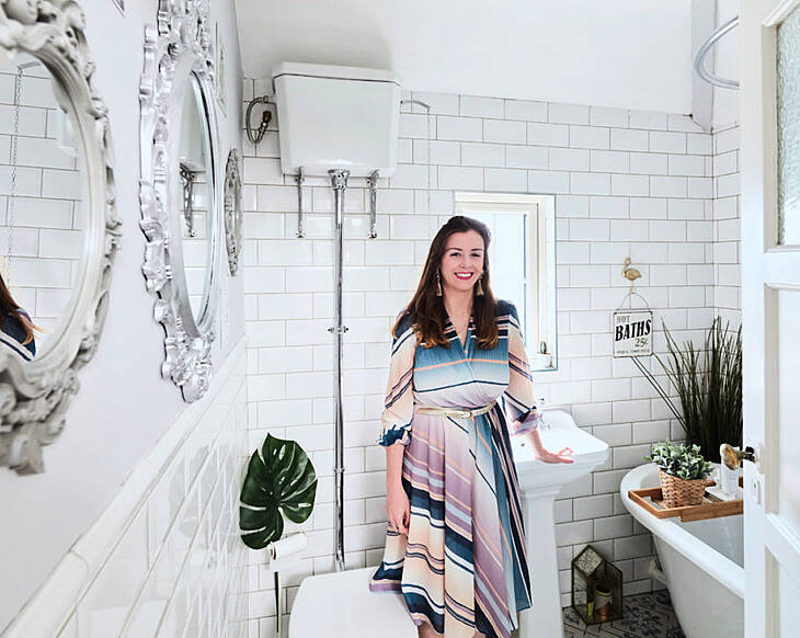 Budget breakdown: Katrina's €3,000 vintage-inspired bathroom makeover