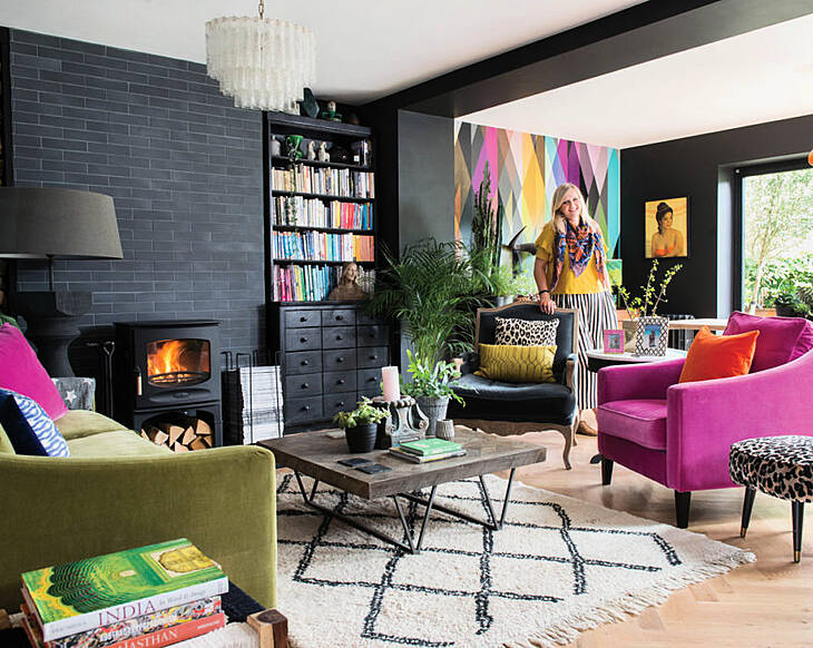 Rebecca's 1920s fixer-upper home is a riot of colour, print and pattern