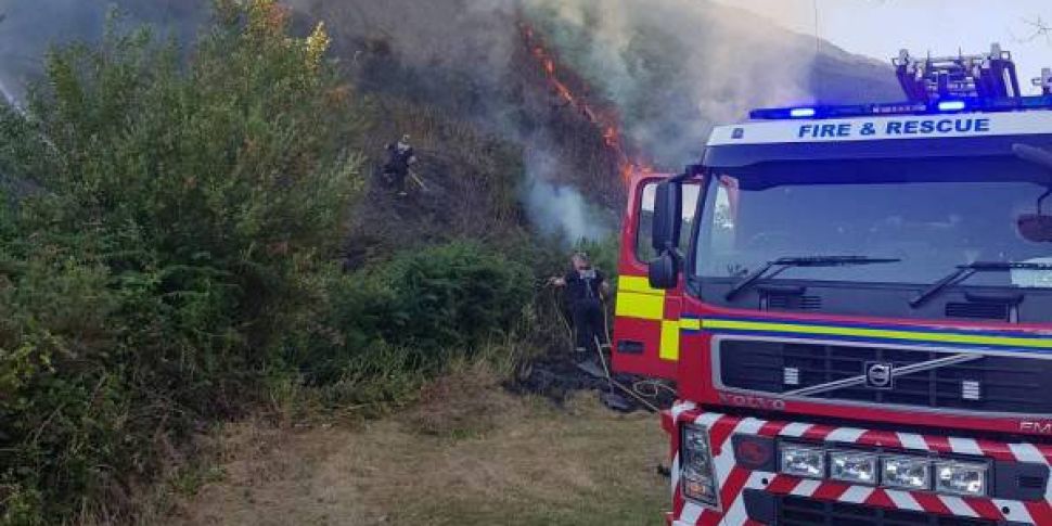 A large gorse fire is raging i...