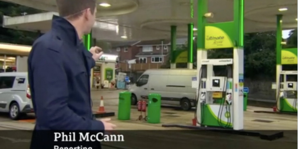 BBC reporter covering petrol s...