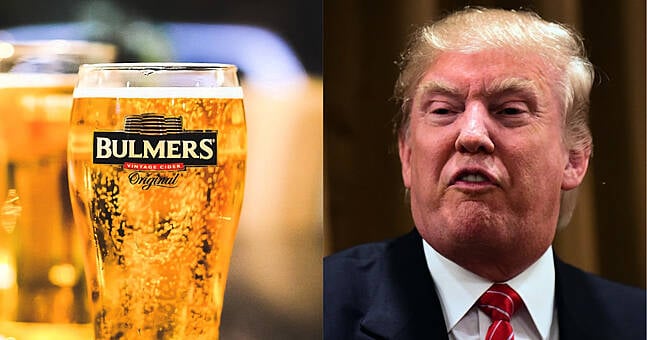 Bulmers Irish Cider mocks Trump over 'cancelled' Ireland visit