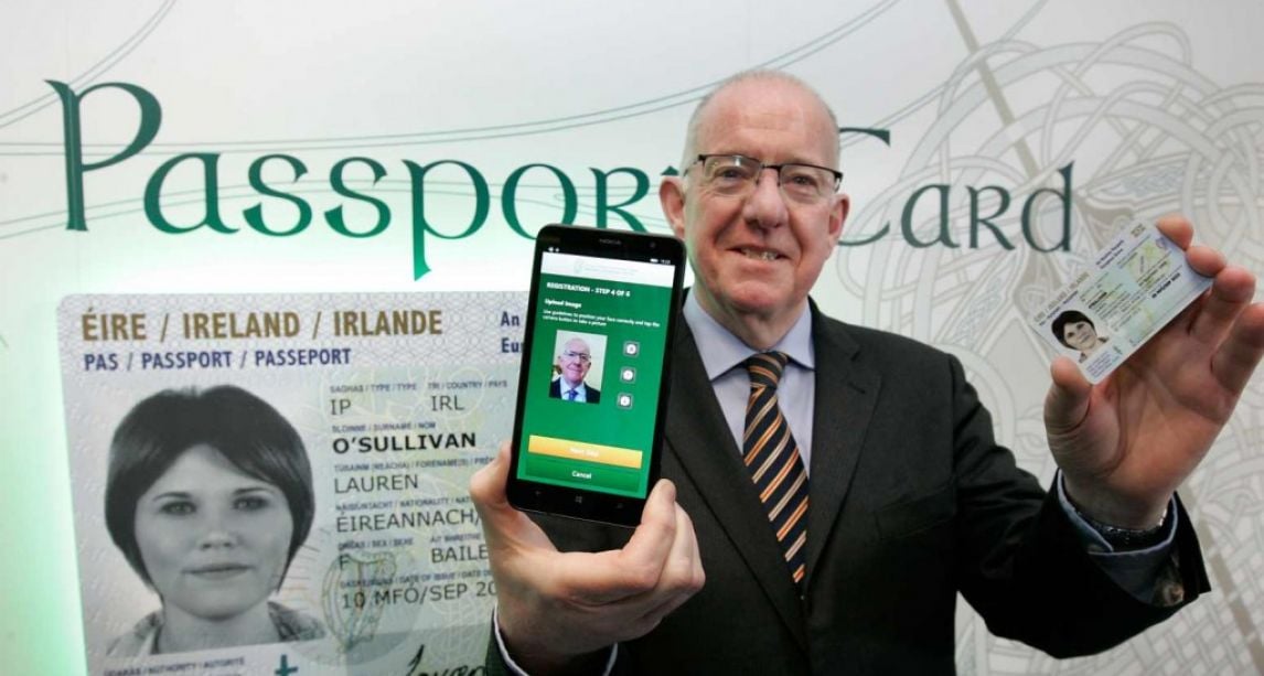 irish passport card travel to uk