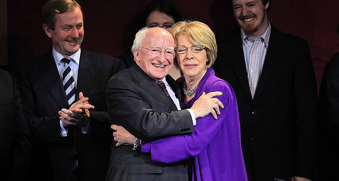 Ireland President Michael D Higgins and his wife Sabina receive first ...