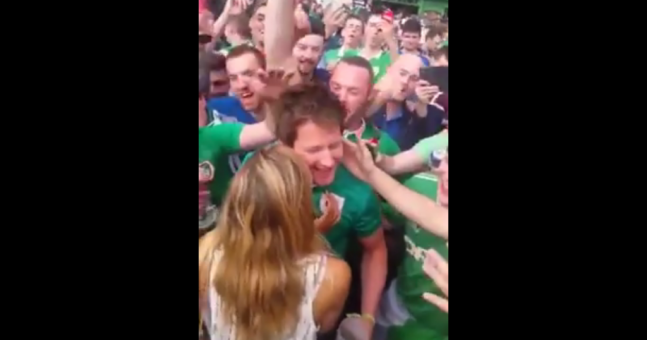 Irish Football Fans Serenade French Woman With Rendition Of I Love You 