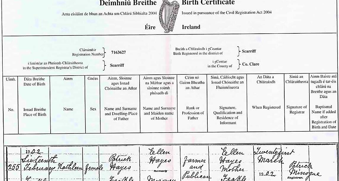 Irish Genealogy Set To Release Millions Of Irish Ancestry Records For   Birth Certificate Ireland Featured 1024x598 