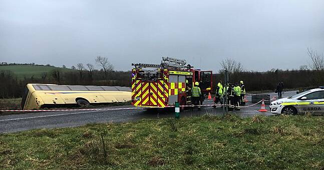 School bus crash in Limerick leaves 24 children in hospital with ...