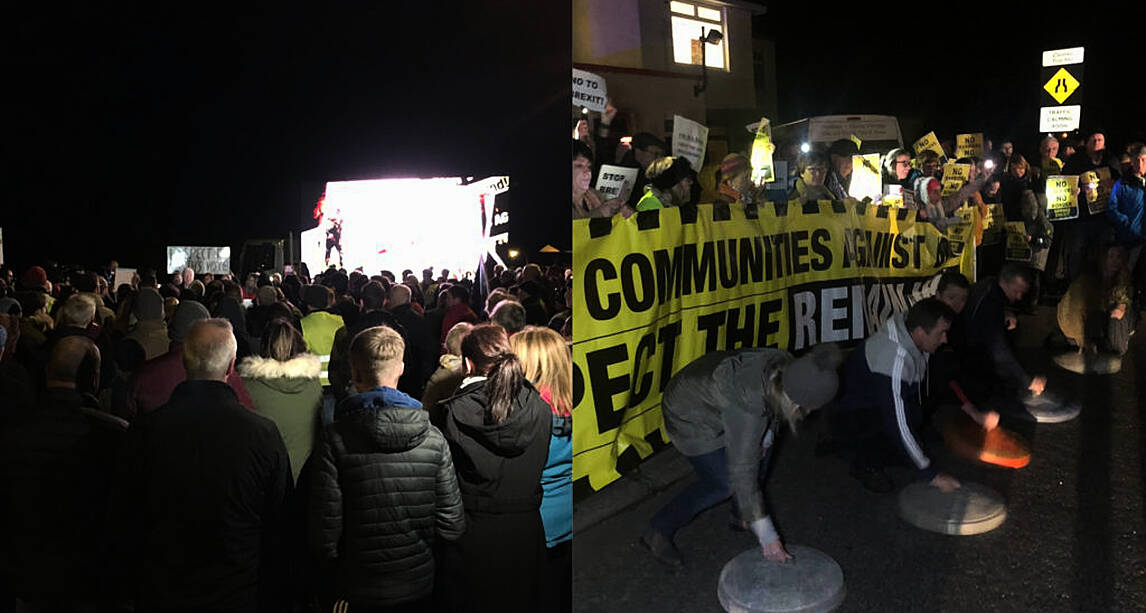 'Thousands' of people protest at 38 locations across Irish border | The ...