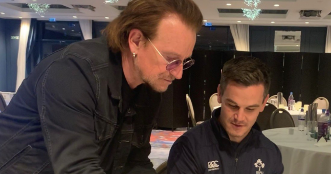 U2's Bono gives Ireland rugby team a pep-talk ahead of Six Nations clash with England | The Irish Post