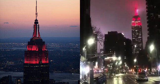 WATCH: Empire State Building becomes flashing siren in tribute to ...